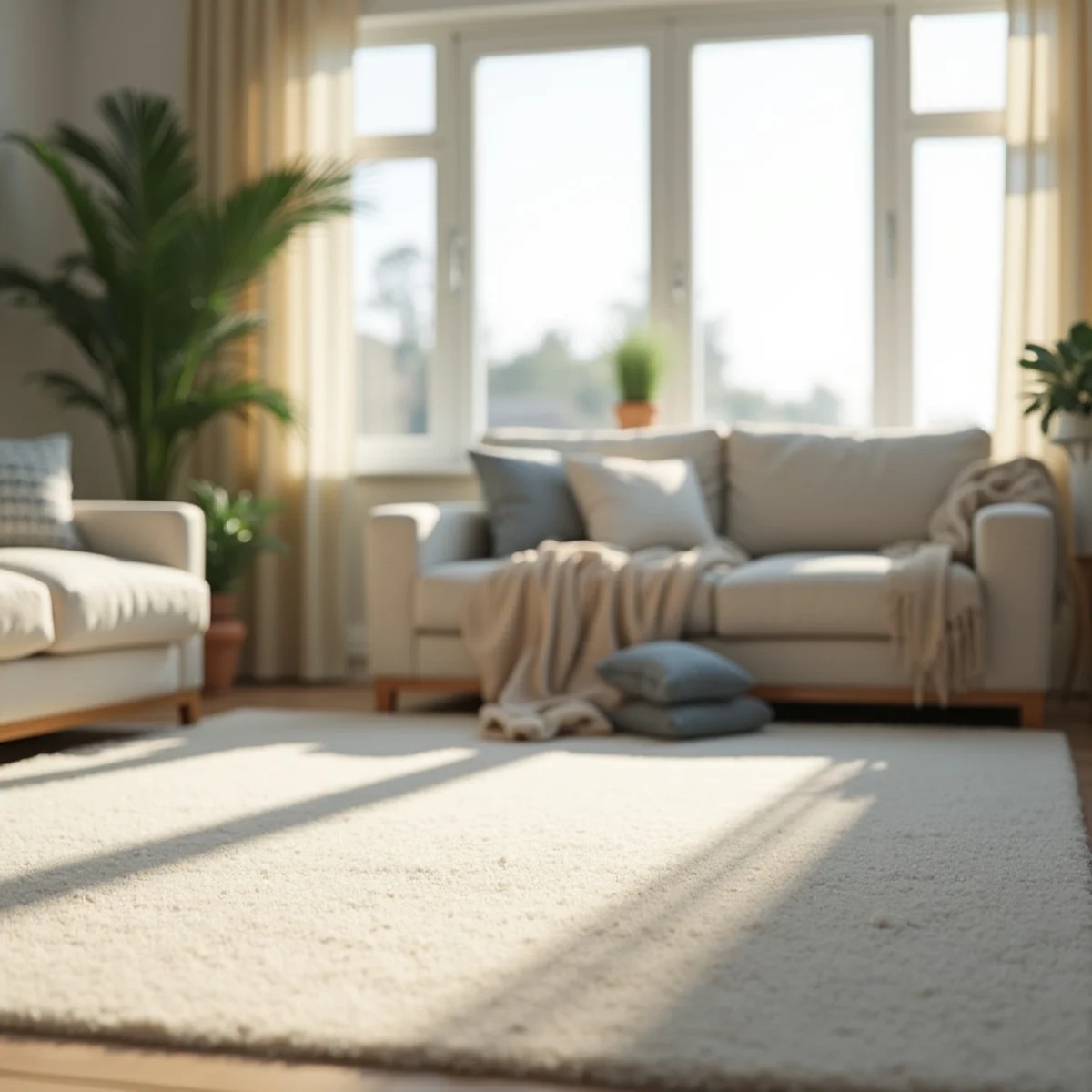 Supreme Carpet Cleaning technician cleaning carpet in a Stockton, CA home