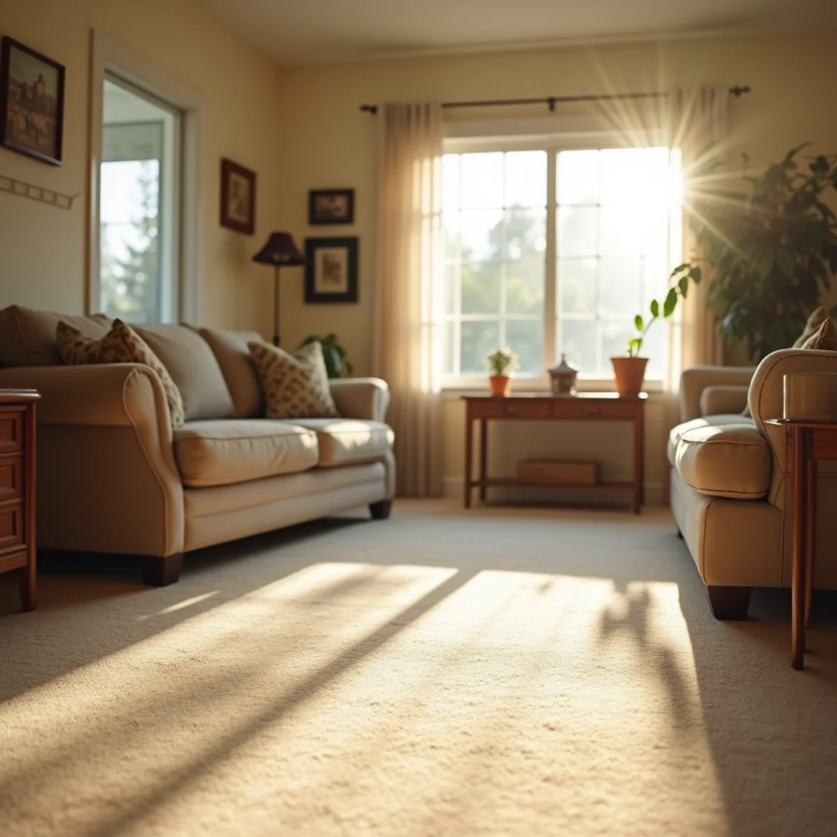 Freshly cleaned carpet in a charming older Lodi wine-country character home