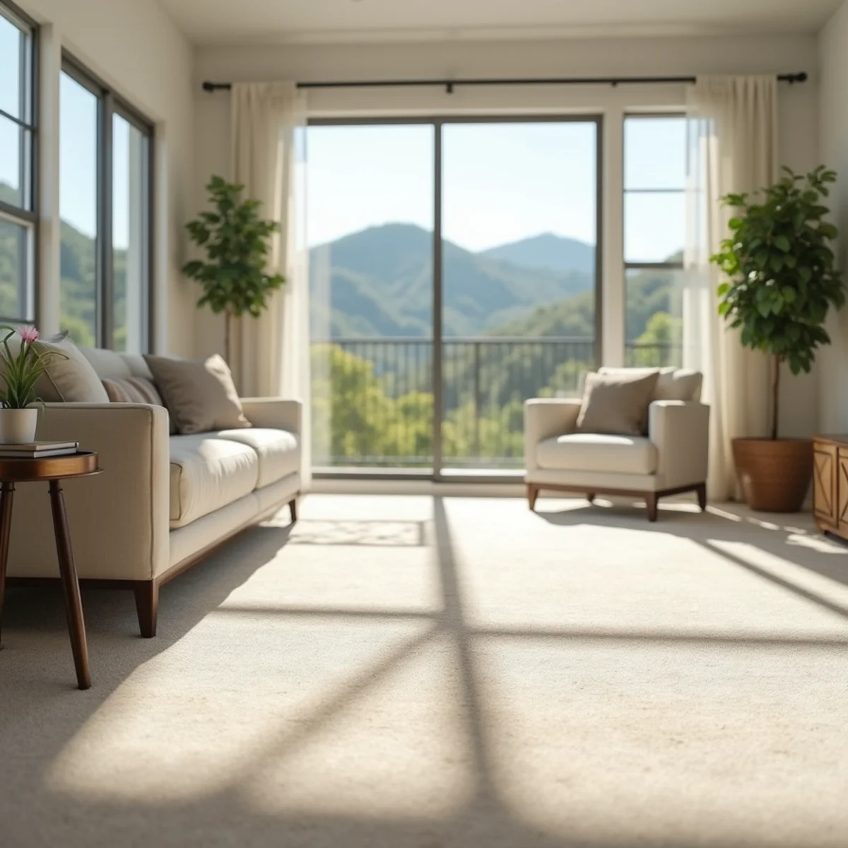 Freshly cleaned carpet in a newer master-planned Mountain House home with rolling hills